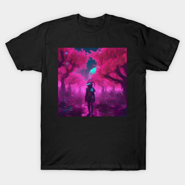 Neon Pink Stranger T-Shirt by Dreaming Is Art